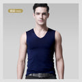 Img 10 - Summer Ice Silk Seamless Men Tank Top Fitted V-Neck Sporty Thin Tank Top