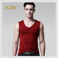 Img 11 - Summer Ice Silk Seamless Men Tank Top Fitted V-Neck Sporty Thin Tank Top