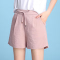 Multicolor Women Outdoor Strap Pants Summer Thin Black Beach High Waist Casual Cotton Shorts