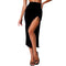 Img 5 - Europe Summer Women High Waist Splitted Drawstring Skirt Slim Look Mid-Length Hip Flattering