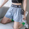 Img 5 - Denim Shorts Women Summer Korean Wide Leg A-Line Popular insElastic High Waist Loose All-Matching Slim Look Hot Pants