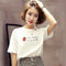 Women Summer Short Sleeve T-Shirt Korean Student White All-Matching Tops T-Shirt