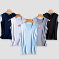 Img 1 - Summer Ice Silk Seamless Men Tank Top Fitted V-Neck Sporty Thin Tank Top