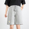 Img 9 - Bermuda Shorts Women Summer High Waist Loose Thin Trendy Casual Straight Black Pants Bermuda Shorts