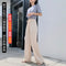 Ice Silk Knitted Wide Leg Pants Women Summer Drape Straight High Waist Loose Student Casual Pants