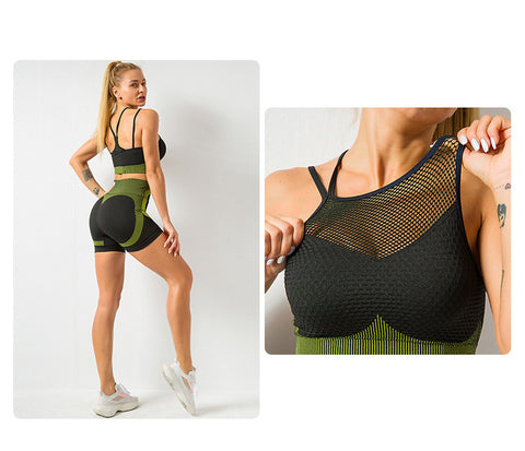 IMG 109 of Popular Yoga Innerwear Seamless Bare Back Sporty Shockproof Jogging Summer Activewear