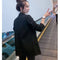 Img 4 - chicBlack Suits Women Korean Casual Slim Look Suit Mid-Length Uniform