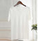 Trendy Summer Women Short Sleeve White V-Neck T-Shirt Silk Korean Sporty Half Sleeved Tops T-Shirt
