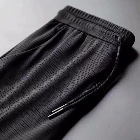 Img 4 - Pants Men Korean Trendy Loose Wide Leg Straight All-Matching Casual Thin Summer Silk Length
