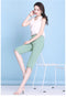 IMG 115 of Three Quarter Ankle-Length Pants Women Summer Ice Silk Cotton Blend Casual Korean Loose Slim Fit Carrot Pants