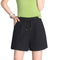 Img 4 - Multicolor Women Outdoor Strap Pants Summer Thin Black Beach High Waist Casual Cotton Shorts