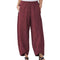 Img 2 - Summer Solid Colored Striped Loose Casual Straight Slim Fit Women Pants