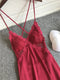 IMG 110 of Pyjamas Women Summer Sexy Padded Bare Back Lace Thin Two-Piece Sets Strap Pajamas Sleepwear