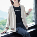Img 2 - Women Sweater V-Neck Mix Colours Long Sleeved Cultural Style Cardigan Western