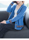 IMG 143 of Women Sweater V-Neck Mix Colours Long Sleeved Cultural Style Cardigan Western Outerwear