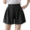 Img 4 - Cotton Blend Cozy Home Shorts Women Loose Summer High Waist Casual Wide-legged