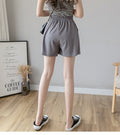 IMG 132 of Cotton Blend Cozy Home Shorts Women Loose Summer High Waist Casual Wide Leg Shorts