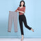 Img 2 - Three Quarter Ankle-Length Pants Women Summer Ice Silk Cotton Blend Casual Korean Loose Slim Fit Carrot