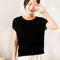 Img 6 - Short Sleeve T-Shirt Women Silk Summer Korean Round-Neck Plus Size Casual Knitted Batwing Undershirt Loose Tops
