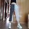IMG 107 of Women Europe Trendy Casual High Waist Black White Color-Matching Cargo Long Pants