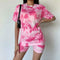 Img 4 - Summer Black Women Trendy Dye Colourful Loose Slim Look Casual T-Shirt Short Sets