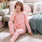 Pajamas Women Thin Long Sleeved Adorable Korean Sweet Look Princess Loungewear Casual Sets