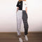 IMG 106 of Women Europe Trendy Casual High Waist Black White Color-Matching Cargo Long Pants
