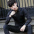 Img 1 - Summer Black Shirt Men Youth Korean Slim Look Solid Colored Business Trendy Men Shirt