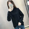 IMG 125 of Korean Student Sweater Women Loose Half-Height Collar Solid Colored Undershirt Outerwear