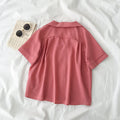 Img 4 - ins Popular Chiffon Shirt Summer Women Korean Niche Trendy Suit Collar Short Sleeve Blouse