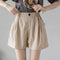 Img 8 - Cotton Blend Cozy Home Shorts Women Loose Summer High Waist Casual Wide-legged