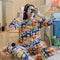 IMG 143 of Korea Korean insChequered Pajamas Women Sleeve Length Pants Cardigan Adorable Cartoon Sets Loungewear Sleepwear