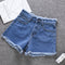 Img 8 - Popular Denim Shorts Women Summer Korean High Waist A-Line Loose All-Matching Wide Leg Hot Pants