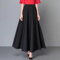 Img 7 - Plus Size Solid Colored Skirt Southeast Asia High Waist Slim Look Four Seasons Elegant Flare A-Line Women Skirt