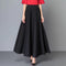 Img 1 - Plus Size Solid Colored Skirt Southeast Asia High Waist Slim Look Four Seasons Elegant Flare A-Line Women Skirt