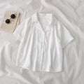 Img 6 - ins Popular Chiffon Shirt Summer Women Korean Niche Trendy Suit Collar Short Sleeve Blouse