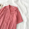 Img 2 - ins Popular Chiffon Shirt Summer Women Korean Niche Trendy Suit Collar Short Sleeve Blouse