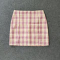 Img 8 - Korean Vintage Splitted Chequered Trendy Street Style Slimming Hip Flattering mini Women Pencil skirt