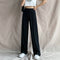 Img 5 - Ice Silk Wide Leg Pants Women Summer High Waist Drape Loose Floor Length Petite Casual Pleated Thin