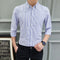 Img 14 - Shirt Men Long Sleeved Korean Trendy Handsome Three-Quarter Length Sleeves Half Sleeved Tops Casual Striped White Men Shirt