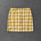 Img 10 - Korean Vintage Splitted Chequered Trendy Street Style Slimming Hip Flattering mini Women Pencil skirt