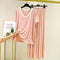 Summer Casual Sets Women Long Pants Modal Pajamas Loose Slim Look Home Plus Size Short Sleeve T-Shirt Two-Piece Sleepwear