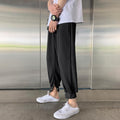 Ankle-Length Pants Men Trendy Korean Summer Thin Solid Colored Sporty Jogger Loose Casual Student Inner Pants