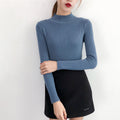 Img 4 - Half-Height Collar Women Long Sleeved All-Matching Slimming Fitted Sweater
