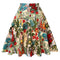 Img 1 - Trendy Summer Women Vintage Printed High Waist Skirt Flare Hot Selling Europe Skirt