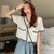 Img 2 - Country Knitted Cardigan Women Summer Feminine Elegant Short Thin Sleeve