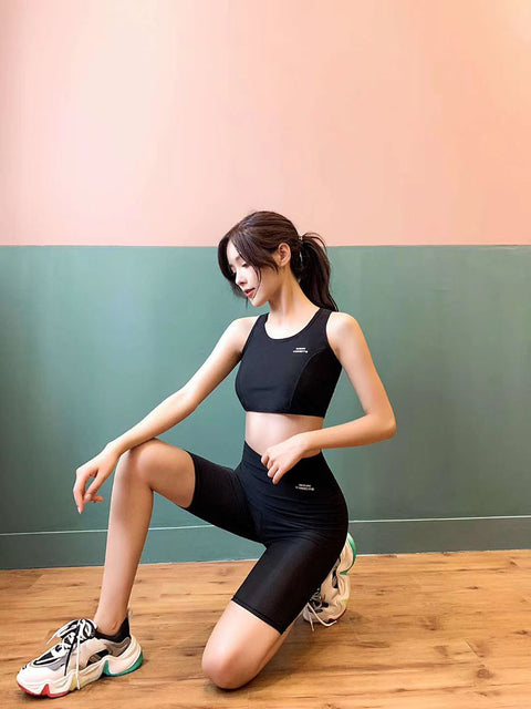 IMG 105 of Jogging Sporty Fitting Aid In Sweating Tops Women Slim Look Pants Fitness Yoga Tank Top Short Sets Activewear