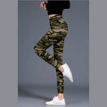 Img 2 - Trendy Camo Prints Outdoor Brushed Cotton Printed Women Plus Size Stretchable Slim-Look Slim-Fit Pants Ankle-Length Leggings