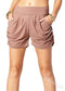 Img 2 - Europe Popular Solid Colored High Waist Fold Pocket Trendy Casual Women Upsize Shorts