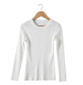 Img 6 - Sweater Korean Round-Neck Long Sleeved Knitted Tops Slimming All-Matching Western Innerwear